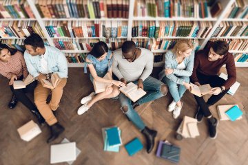Students-in-library