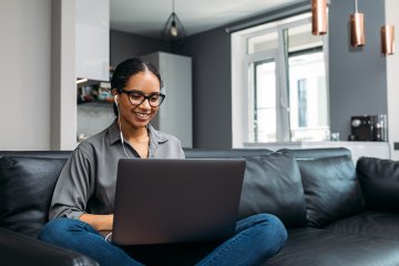 Student with laptop