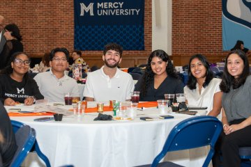 Mercy University students at Latin Biz Today's Spectrum of Success event celebrating Hispanic Heritage Month