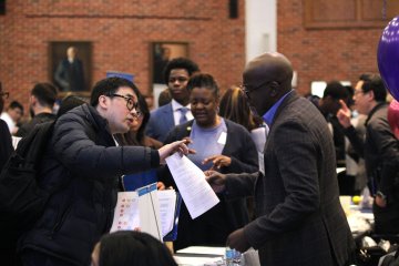 Mercy University students at the Spring Career Fair