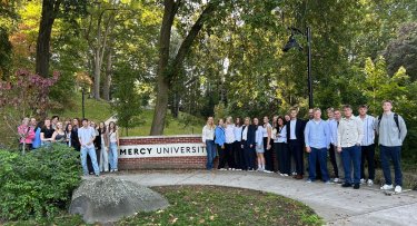 Danish high school delegation visits Mercy University's Westchester Campus
