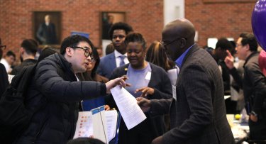 Mercy University students at the Spring Career Fair