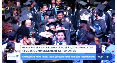 Mercy University 2026 graduates marching at Commencement
