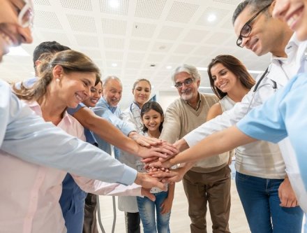 a team of community health and healthcare professionals