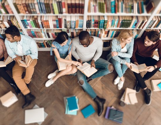 Students-in-library