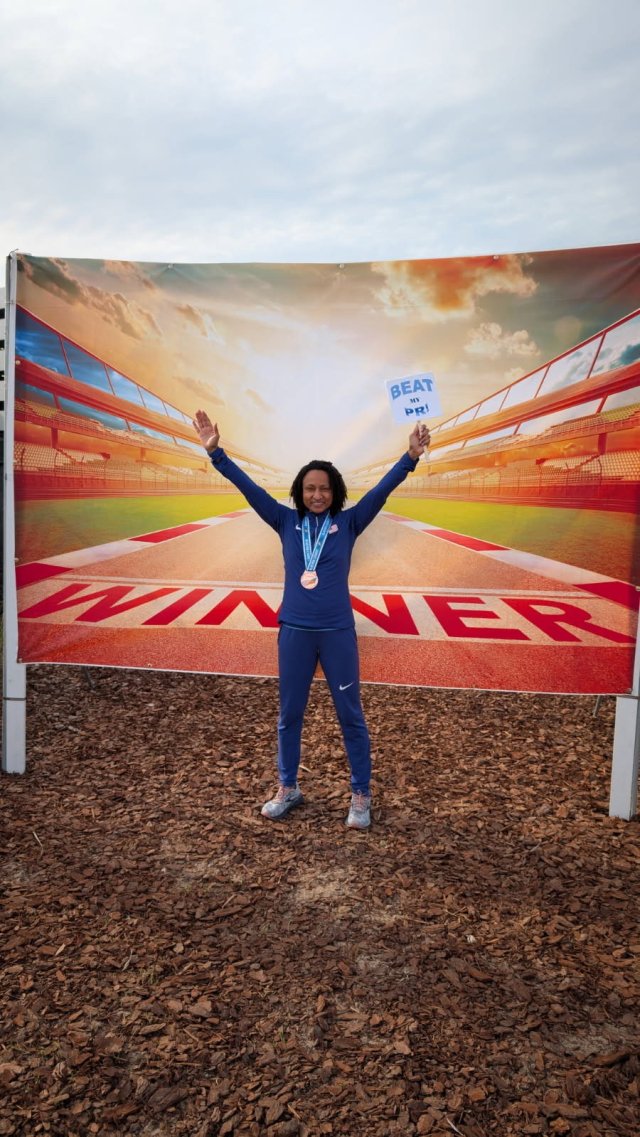 Mercy University Assistant Professor Allison Murphy took home a gold medal at the World Masters Athletics Indoor Track and Field Championships 
