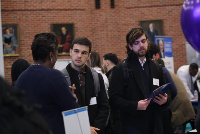 Mercy University students at job and internship fair